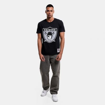 4. Mitchell & Ness NFL Team Logo Tee Oakland Raiders M BMTRINTL1053-ORABLCKT