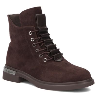 Braune Damen-Ankle-Boots aus Leder, Modell Filippo DBT8196