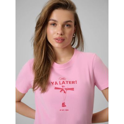 4. Damen-T-Shirt mit Aufdruck, regulär, Größe 4F 4FRSS26TTSHF3448-56S