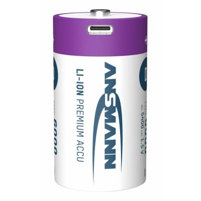 18. Ansmann 1314-0005 Haushaltsbatterie Wiederaufladbarer Akku D Lithium-Ionen (Li-Ion)