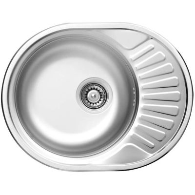 Einzelbecken-Edelstahlspüle mit Abtropffläche ZEU 011C