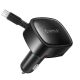 Orico FC-66-1A2C 66W Kfz-Ladegerät mit integriertem, einziehbarem USB-C-Kabel – Schwarz