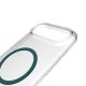 8. Puro Lite Mag TPU+PC Hülle kompatibel mit MagSafe für iPhone 17 Air - Transparent mit türkisfarbenem Ring