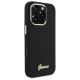 4. Guess Silikonhülle mit Metalllogo und Rahmen für iPhone 16 Pro Max – Schwarz