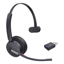 Yealink WH64 Hybrid Mono Teams Headset Kabelloses Kopfbügel-Headset für Büro/Callcenter Micro-USB Bluetooth Schwarz