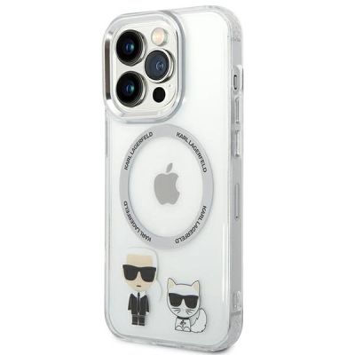 2. Karl Lagerfeld KLHMP14XHKCT iPhone 14 Pro Max 6,7" Hardcase transparent / transparent Karl & Choupette Aluminium Magsafe