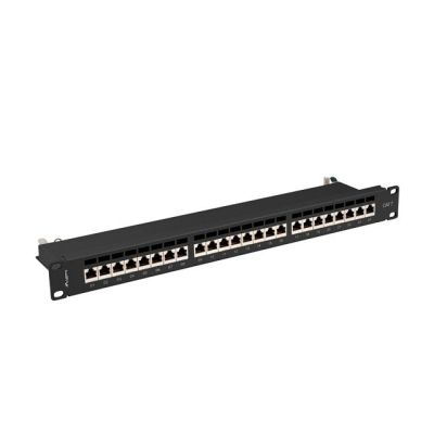 LANBERG Patchpanel 19" 24 Ports 1U CAT.7 FTP Schwarz PPS7-1024-B