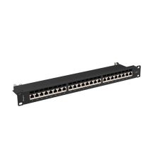 LANBERG Patchpanel 19" 24 Ports 1U CAT.7 FTP Schwarz PPS7-1024-B