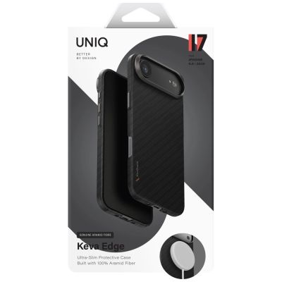 6. Uniq Keva EDGE Magclick Ladehülle für iPhone Air – Schwarz