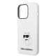 6. Karl Lagerfeld Choupette-Silikonhülle für iPhone 14 Pro Max – Weiß
