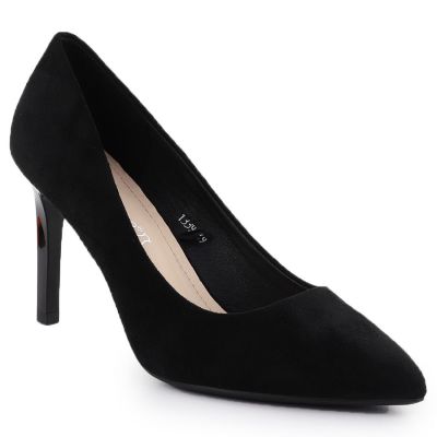 7. Schwarze Wildleder-Stiletto-Pumps von Sergio Leone 1339