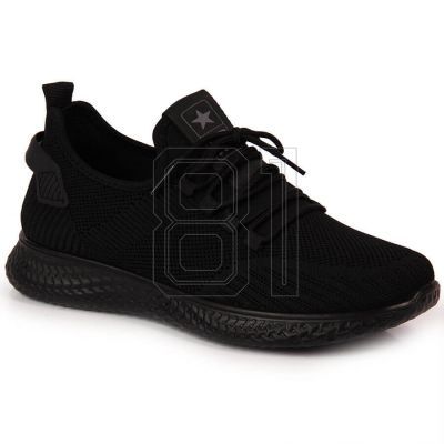 6. NEWS M EVE266A schwarze Textil-Sportschuhe 
