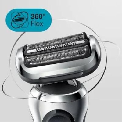3. Braun Series 7 71-S7200c Folienrasierer/Trimmer, Schwarz/Silber