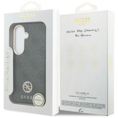 8. Guess 4G Strass-Logo-Hülle mit MagSafe-Funktion für Samsung Galaxy S26+ - Schwarz