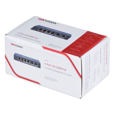 10. Hikvision DS-3E0106HP-E Netzwerkverbindungen Unmanaged Fast Ethernet (10/100) PoE-Unterstützung Blau
