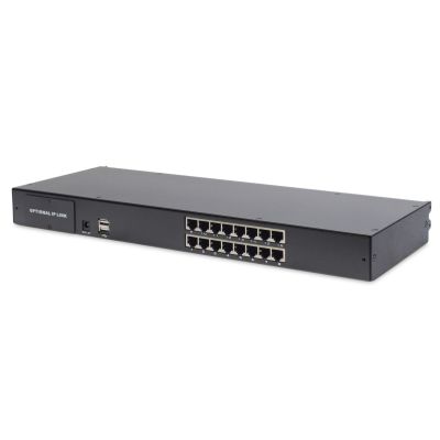 8. Digitus Modularkonsole mit 19-Zoll-TFT-Monitor (48,3 cm), 16-Port-Cat.-5-KVM-Switch und Touchpad, deutsche Tastatur