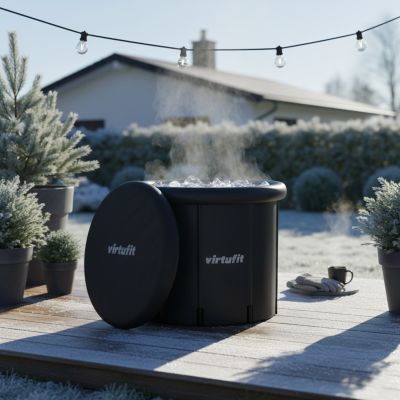 23. VIRTUFIT EISBAD XXL - 375 LITER - ANTHRAZIT - MIT ZUBEHÖR