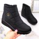 9. News W EVE437A schwarze Schneestiefel mit Keilabsatz