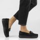 7. Schwarze Damen-Plateau-Loafer aus Leder, Filippo DP7652