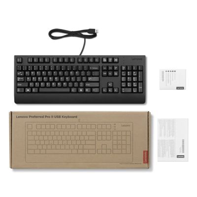 3. Lenovo Preferred Pro II Tastatur für Zuhause/Büro, USB, Deutsch, Schwarz
