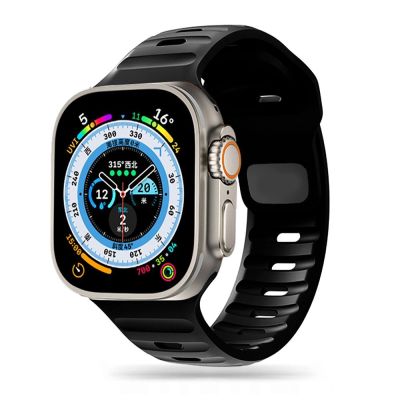 Tech-Protect IconBand Line für Apple Watch 4 / 5 / 6 / 7 / 8 / 9 / SE / Ultra 1 / 2 (42/44/45/49 mm) – Schwarz