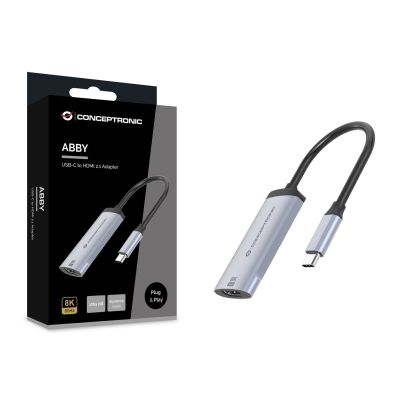5. Conceptronic ABBY23G externe USB-Grafikkarte 7680 x 4320 px Silber