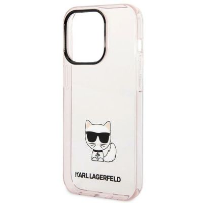 6. Karl Lagerfeld KLHCP14LCTTRI iPhone 14 Pro 6.1" Hardcase Pink / Pink Transparenter Choupette Body