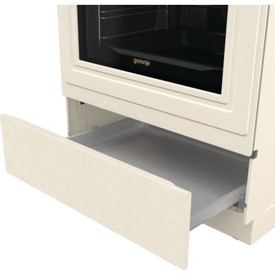 7. GORENJE GECS6B70CLI Retro-Elektroherd 60 cm | ExtraDampfgarfunktion | Heißluftfrittierfunktion | Gefrorenes Backen | Sahne