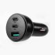 7. Joyroom 70W Autoladegerät mit 3 Anschlüssen: USB, 2 x USB C schwarz (JR-CL26)