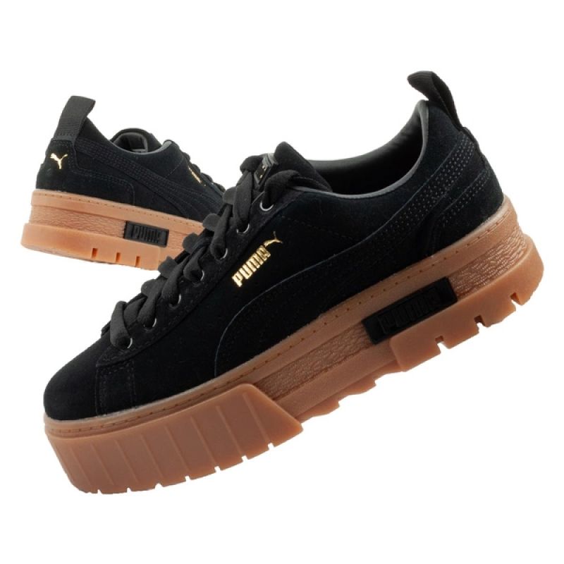 Puma Mayze Damen Sportschuhe Sneakers Plateau schwarz modisch Leder