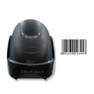5. QOLTEC Laser-Barcodeleser | 1D | USB | Schwarz