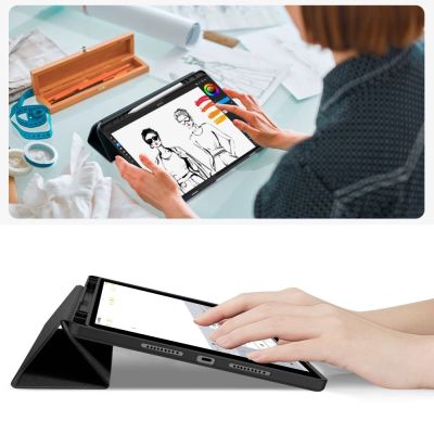 9. TechProtect SmartCase Stifthülle für Lenovo Idea Tab Plus 12.1 TB-361 – Schwarz