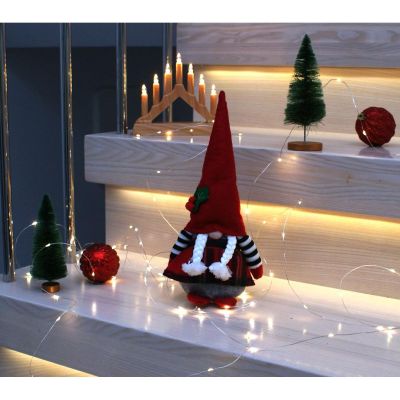 4. Dekorativer Gartenzwerg 30 cm mit Eberesche MÄDCHEN