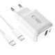 3. Tech-Protect NCA30 PD 30W QC3.0 USB-A / USB-C Wandladegerät + USB-C / USB-C Kabel 100cm - Weiß