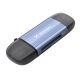 Wozinsky WCR-5G Speicherkartenleser für SD und microSD, USB-A 3.0 / USB-C 3.0, Aluminium – Grau