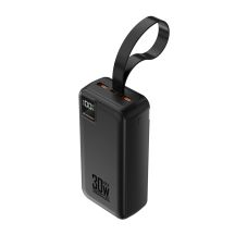 Wozinsky W8-W 30000 mAh 30W Powerbank mit 2x USB-A und USB-C Anschlüssen und Taschenlampe – Schwarz
