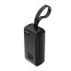 Wozinsky W8-W 30000 mAh 30W Powerbank mit 2x USB-A und USB-C Anschlüssen und Taschenlampe – Schwarz