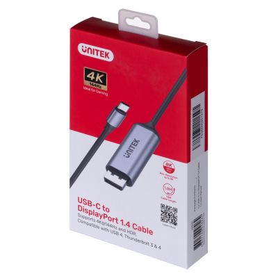 4. UNITEK Adapterkabel USB-C - DP 1.4 8K 60Hz 1,8 m