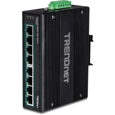 2. TRENDnet Industrie-Switch 8-Port Gigabit PoE+ 24-56V DIN-Schiene