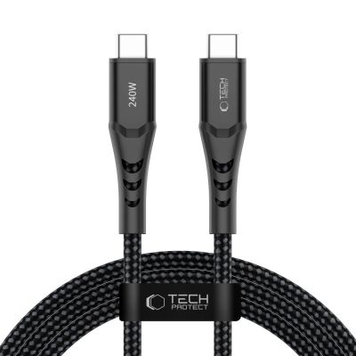 Tech-Protect Ultraboost UB11T USB-C / USB-C PD 240W / QC3.0 Kabel 200 cm - Schwarz