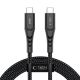 Tech-Protect Ultraboost UB11T USB-C / USB-C PD 240W / QC3.0 Kabel 200 cm - Schwarz