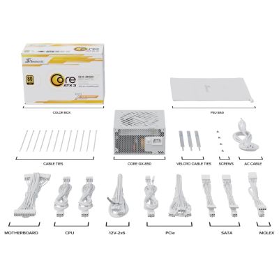 2. Netzteil ATX 850W Gehäuse Weiß Core GX 850 Seasonic