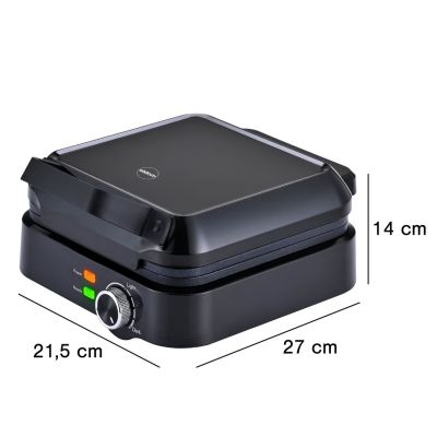8. ELDOM WA900 WAFFELEISEN 1200-2000W, SANFTE TEMPERATURREGELUNG, DECKELVERRIEGELUNG, HEISSHALTENDER GRIFF