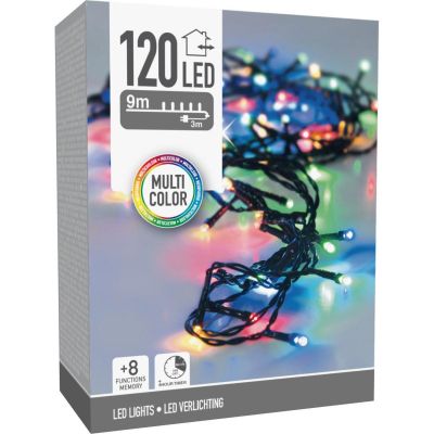 14. WEIHNACHTSBAUMBELEUCHTUNG LICHTERKETTE 120 LED TIMER MULTICOLOR