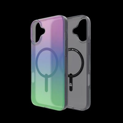 3. ZAGG Milan Snap Case mit MagSafe für iPhone 16 Plus – Grün und Lila