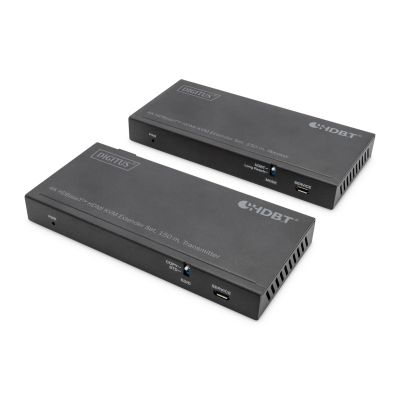 11. HDBaseT KVM-Extender-Kit, 150 m, 4K/60 Hz, USB 2.0, PoC, IR, Schwarz
