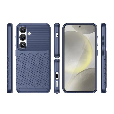 3. Thunder Case Hülle für Samsung Galaxy S25, silikongepanzerte Hülle - Blau