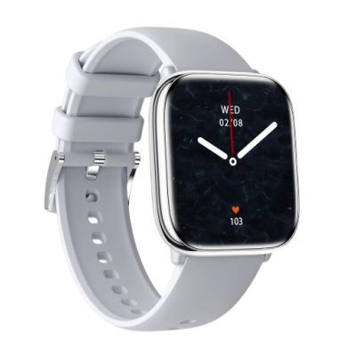 myPhone Pastel Smartwatch | Smartwatch | AMOLED | 1,75 Zoll | Wasserdicht | Silbergrau