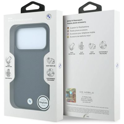 8. BMW Kevlar-Metall-Logo MagSafe Hülle für iPhone 18 Pro Max / 17 Pro Max – Dunkelgrau