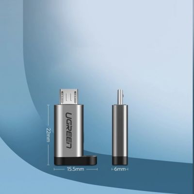 10. Ugreen Adapter USB Typ C auf Micro USB Adapter grau (50590)